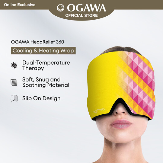 [New Arrival] Ogawa by Ogawa HeadRelief 360 Cooling & Heat Wrap (Joyful Orange)
