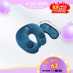 OGAWA Tinkle-X Music Vibration Massage Pillow and Sleep Eye Mask (Blue)*