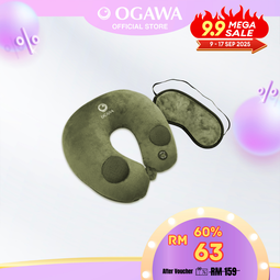 OGAWA Tinkle-X Music Vibration Massage Pillow and Sleep Eye Mask (Green)*