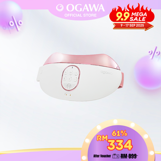 [Apply Code: 6TT31] OGAWA BellaX Slimming & Heating Belt With Vibration Massager (Rose White)*