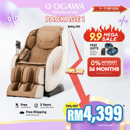 [Package 1] Ogawa Retreax Ionic Contemporary Massage Chair Free Evostep + 3in1 Leather Kit  [Free Shipping WM]*