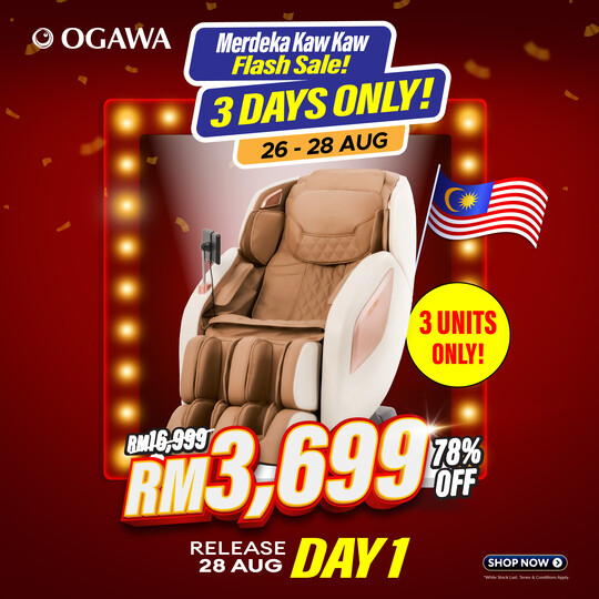 [Apply Code: 2GT20] Ogawa Retreax Ionic Contemporary Massage Chair [Free Shipping WM]*