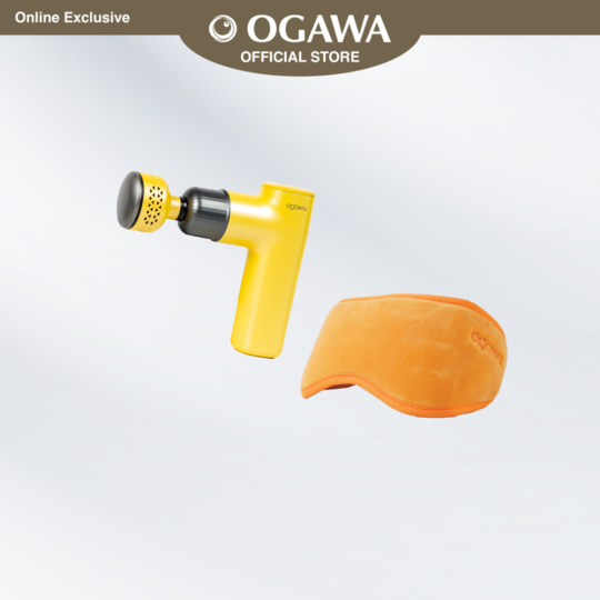 [UEM] ogawa by OGAWA TURBOREVIVE Hot & Cold Massage Gun + OGAWA USB Eye Mask - Sunrise