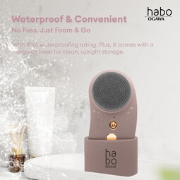 Habo by Ogawa Rosae 2in1 Facial Cleaning Brush Device – Deep Cleanse & Glow + Free USB Eye Mask